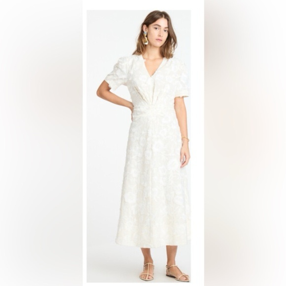 Tanya Taylor Doris Dress - Cream and White size S